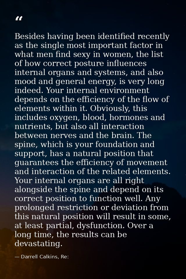 Besides having been identified recently as the single most important factor in what men find sexy in women, the list of  — Darrell Calkins, Re: