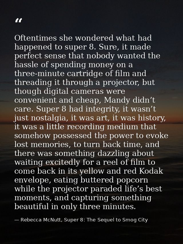Oftentimes she wondered what had happened to super 8. Sure, it made perfect sense that nobody wanted the hassle of spend — Rebecca McNutt, Super 8: The Sequel to Smog City