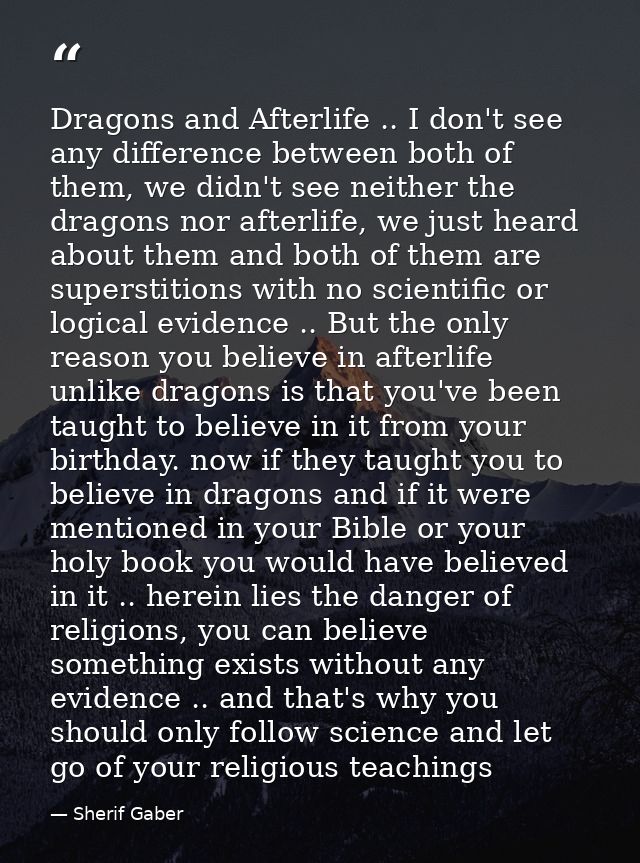 Dragons and Afterlife .. I don't see any difference between both of them, we didn't see neither the dragons nor afterlif — Sherif Gaber