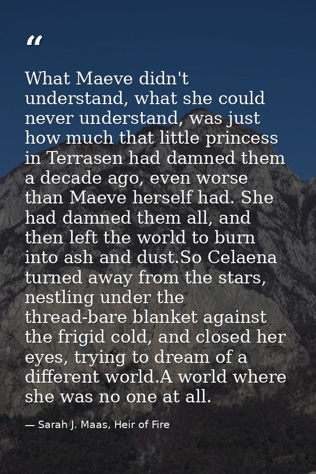 What Maeve didn't understand, what she could never understand, was just how much that little princess in Terrasen had da — Sarah J. Maas, Heir of Fire