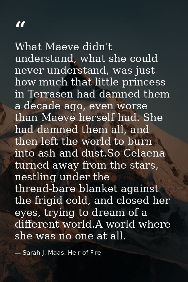 What Maeve didn't understand, what she could never understand, was just how much that little princess in Terrasen had da — Sarah J. Maas, Heir of Fire