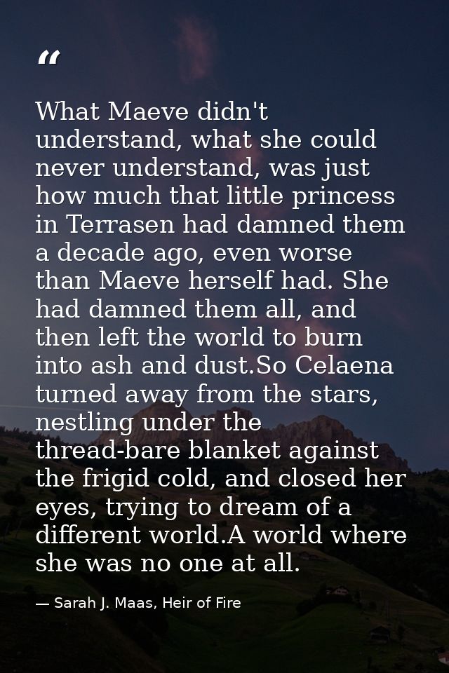 What Maeve didn't understand, what she could never understand, was just how much that little princess in Terrasen had da — Sarah J. Maas, Heir of Fire