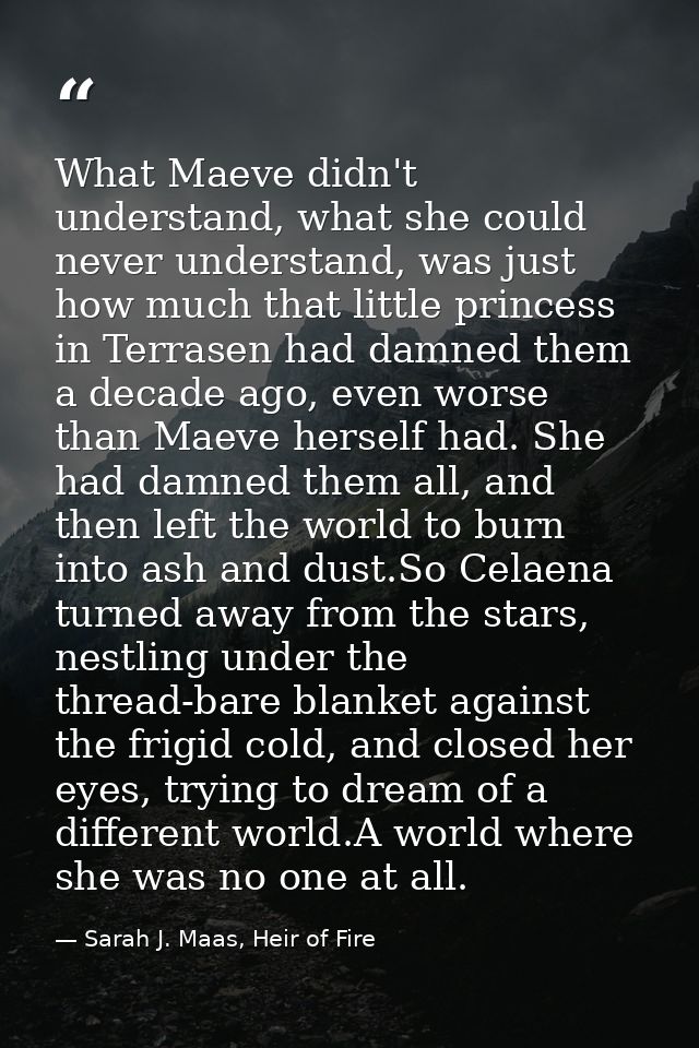 What Maeve didn't understand, what she could never understand, was just how much that little princess in Terrasen had da — Sarah J. Maas, Heir of Fire