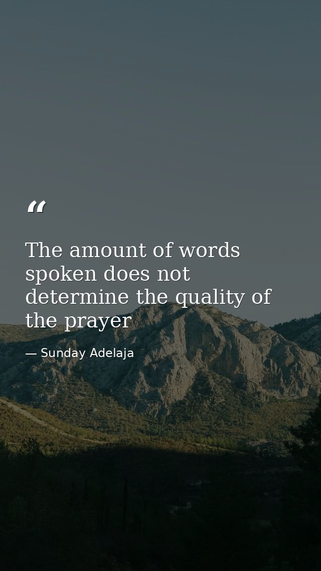 The amount of words spoken does not determine the quality of the prayer — Sunday Adelaja