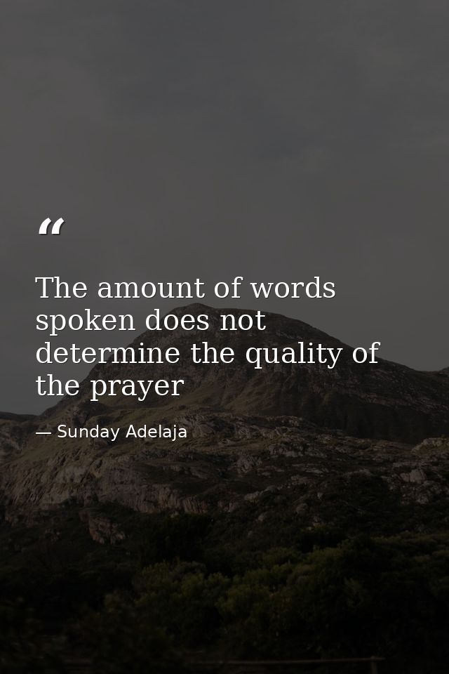 The amount of words spoken does not determine the quality of the prayer — Sunday Adelaja