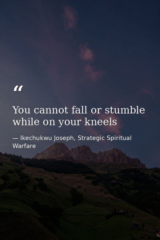 You cannot fall or stumble while on your kneels — Ikechukwu Joseph, Strategic Spiritual Warfare