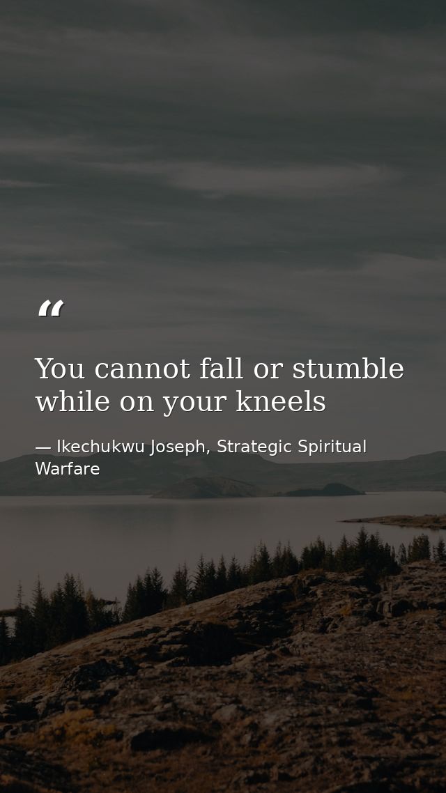 You cannot fall or stumble while on your kneels — Ikechukwu Joseph, Strategic Spiritual Warfare