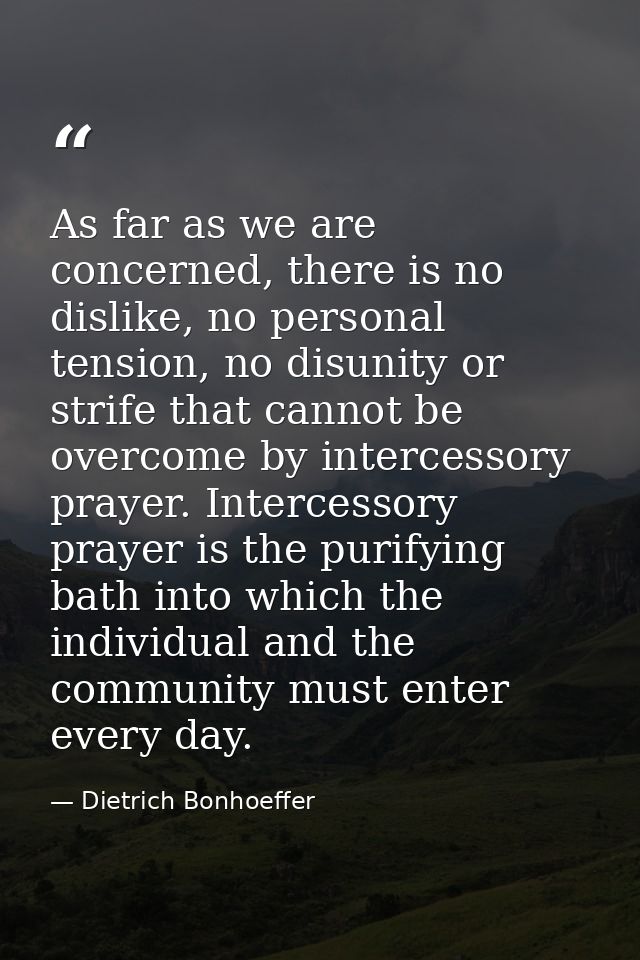 As far as we are concerned, there is no dislike, no personal tension, no disunity or strife that cannot be overcome by i — Dietrich Bonhoeffer