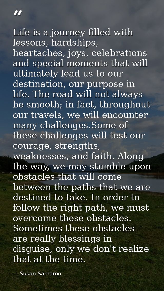 Life is a journey filled with lessons, hardships, heartaches, joys, celebrations and special moments that will ultimatel — Susan Samaroo
