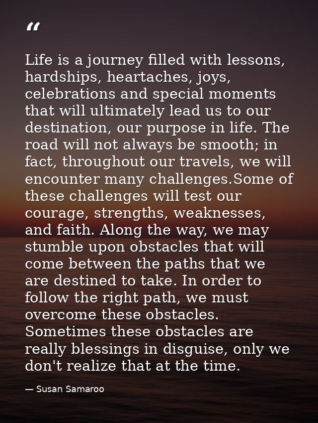Life is a journey filled with lessons, hardships, heartaches, joys, celebrations and special moments that will ultimatel — Susan Samaroo