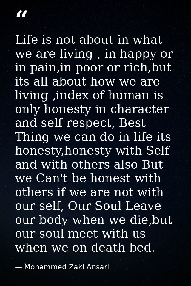 Life is not about in what we are living , in happy or in pain,in poor or rich,but its all about how we are living ,index — Mohammed Zaki Ansari