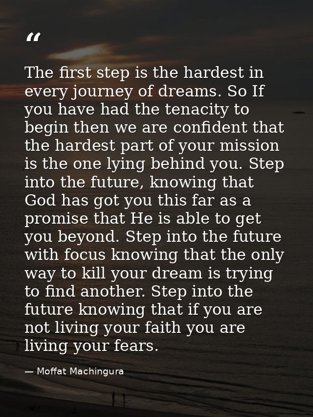 The first step is the hardest in every journey of dreams. So If you have had the tenacity to begin then we are confident — Moffat Machingura