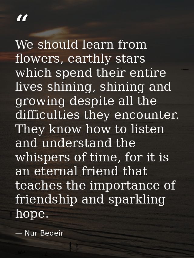 We should learn from flowers, earthly stars which spend their entire lives shining, shining and growing despite all the  — Nur Bedeir