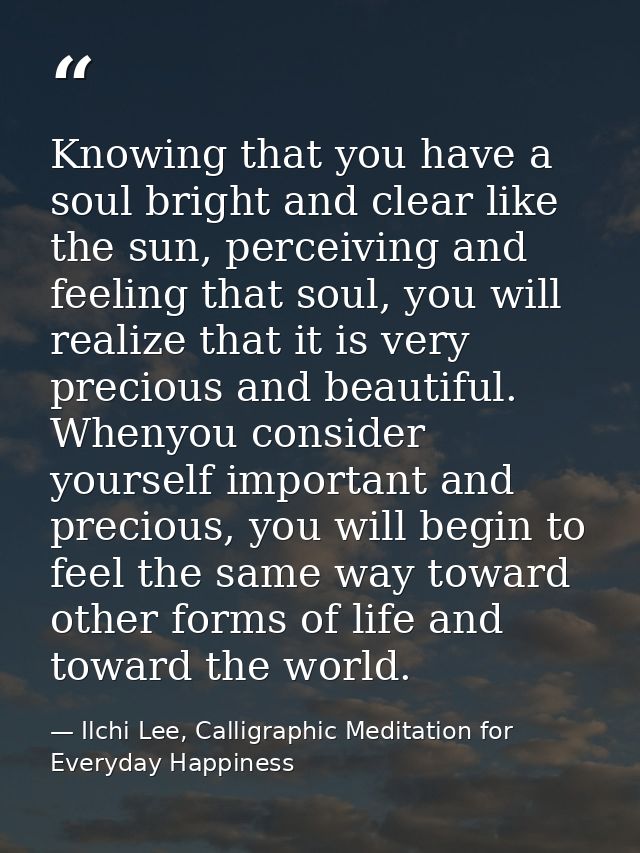 Knowing that you have a soul bright and clear like the sun, perceiving and feeling that soul, you will realize that it i — Ilchi Lee, Calligraphic Meditation for Everyday Happiness