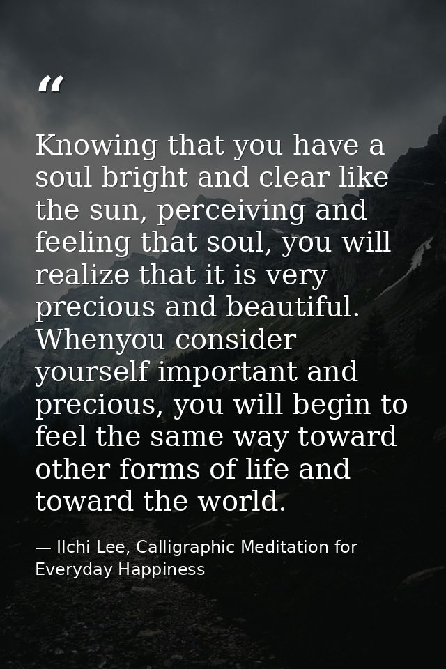 Knowing that you have a soul bright and clear like the sun, perceiving and feeling that soul, you will realize that it i — Ilchi Lee, Calligraphic Meditation for Everyday Happiness