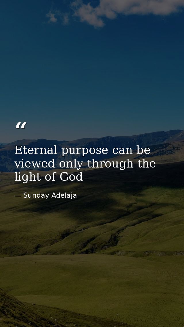 Eternal purpose can be viewed only through the light of God — Sunday Adelaja