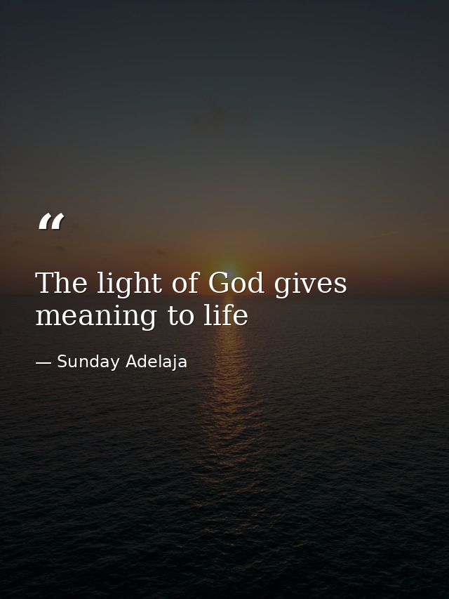 The light of God gives meaning to life — Sunday Adelaja