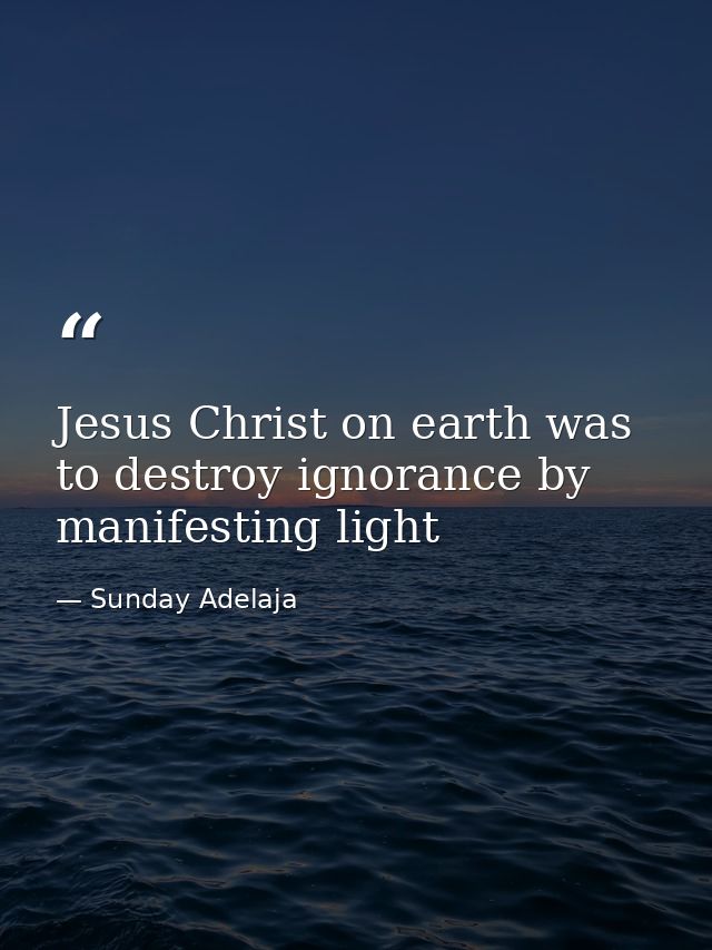 Jesus Christ on earth was to destroy ignorance by manifesting light — Sunday Adelaja