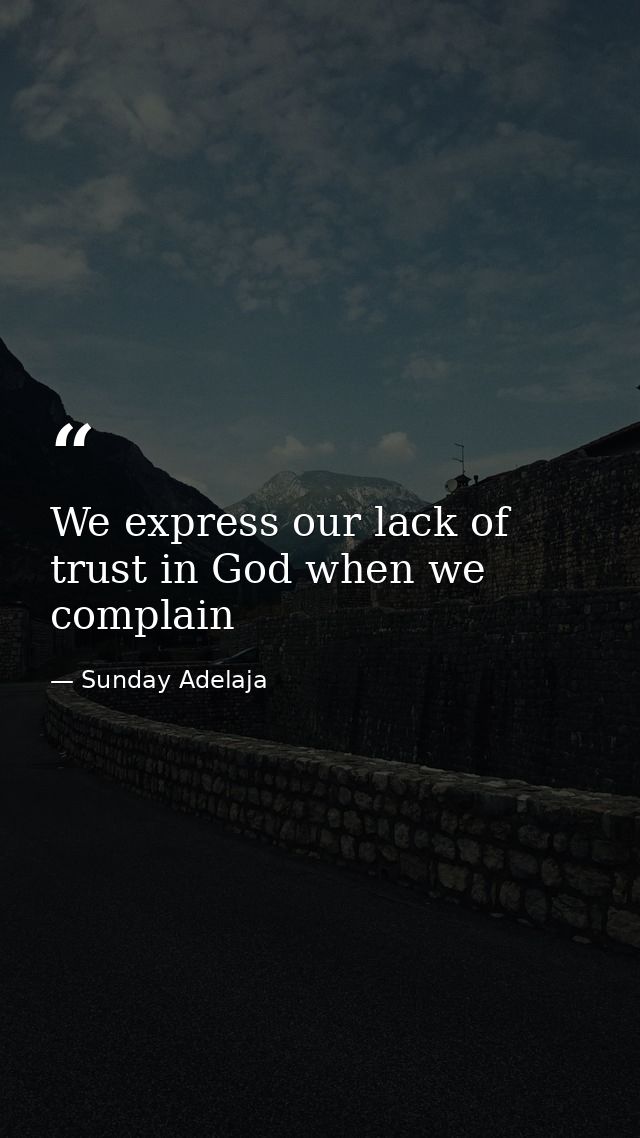 We express our lack of trust in God when we complain — Sunday Adelaja