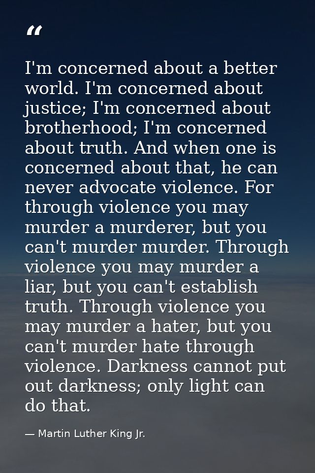 I'm concerned about a better world. I'm concerned about justice; I'm concerned about brotherhood; I'm concerned about tr — Martin Luther King Jr.