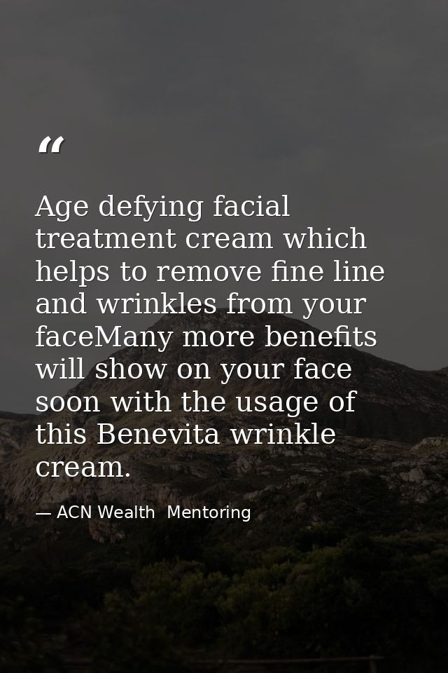 Age defying facial treatment cream which helps to remove fine line and wrinkles from your faceMany more benefits will sh — ACN Wealth  Mentoring