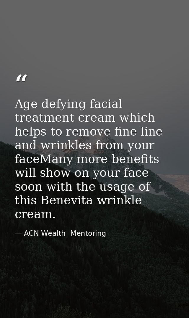 Age defying facial treatment cream which helps to remove fine line and wrinkles from your faceMany more benefits will sh — ACN Wealth  Mentoring