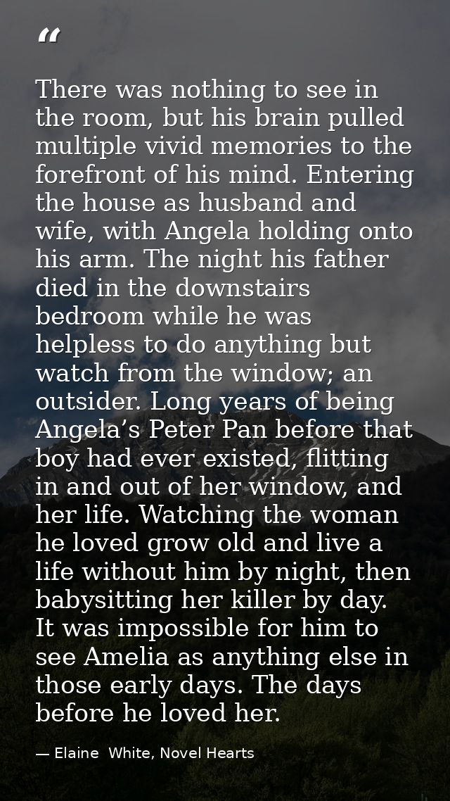 There was nothing to see in the room, but his brain pulled multiple vivid memories to the forefront of his mind. Enterin — Elaine  White, Novel Hearts