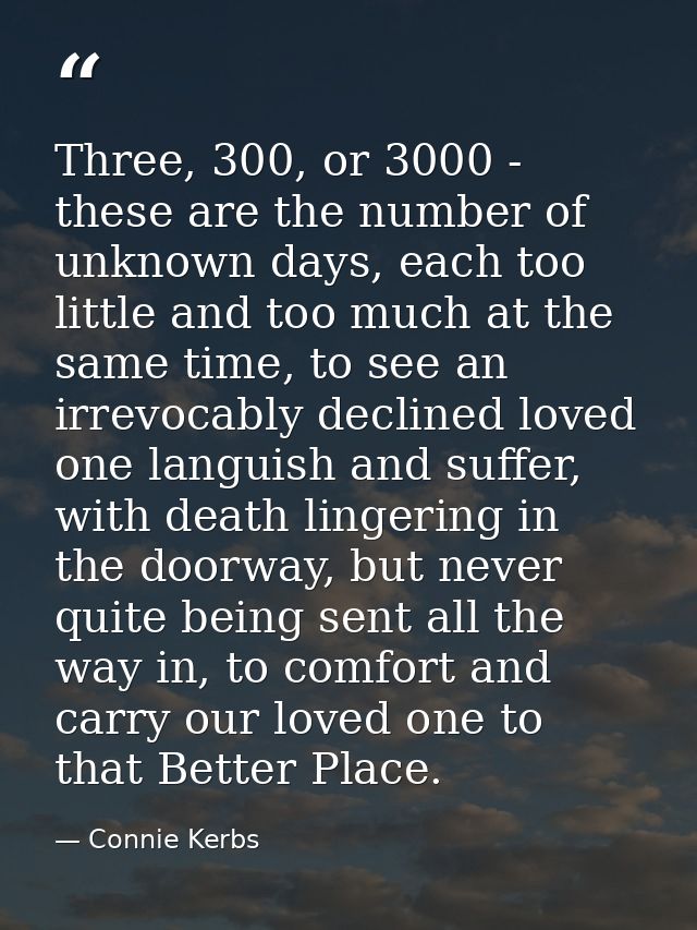 Three, 300, or 3000 - these are the number of unknown days, each too little and too much at the same time, to see an irr — Connie Kerbs