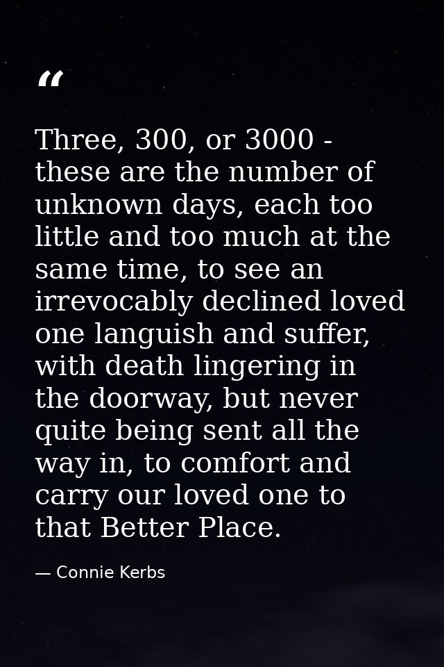 Three, 300, or 3000 - these are the number of unknown days, each too little and too much at the same time, to see an irr — Connie Kerbs