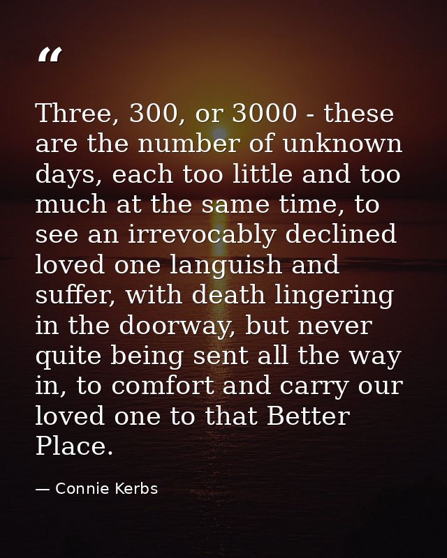 Three, 300, or 3000 - these are the number of unknown days, each too little and too much at the same time, to see an irr — Connie Kerbs