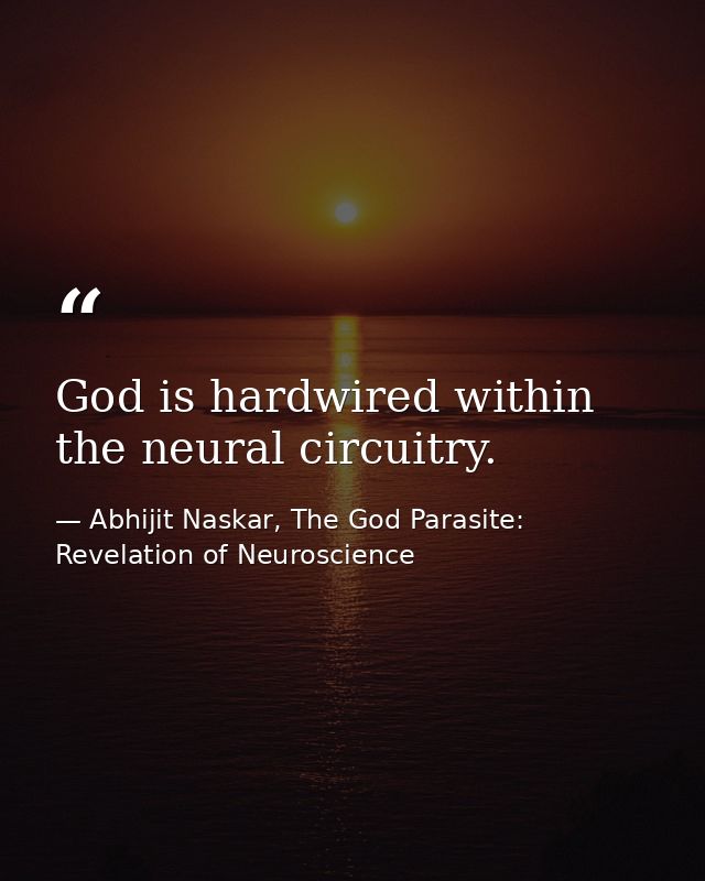 ​God is hardwired within the neural circuitry. — Abhijit Naskar, The God Parasite: Revelation of Neuroscience