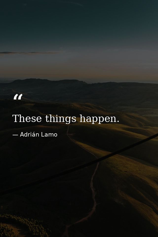 These things happen. — Adrián Lamo