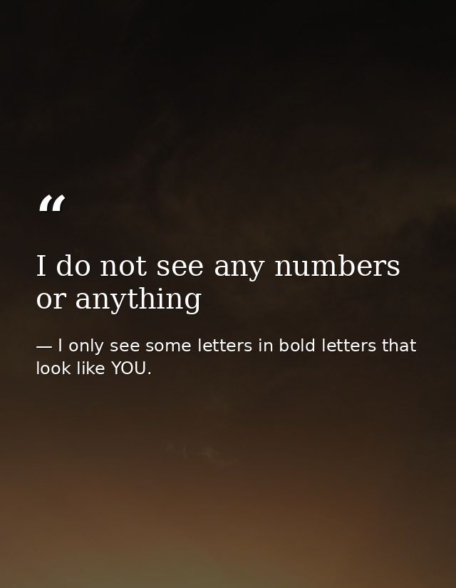 I do not see any numbers or anything — I only see some letters in bold letters that look like YOU.