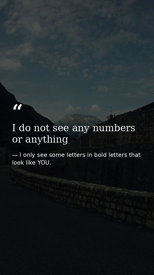 I do not see any numbers or anything — I only see some letters in bold letters that look like YOU.
