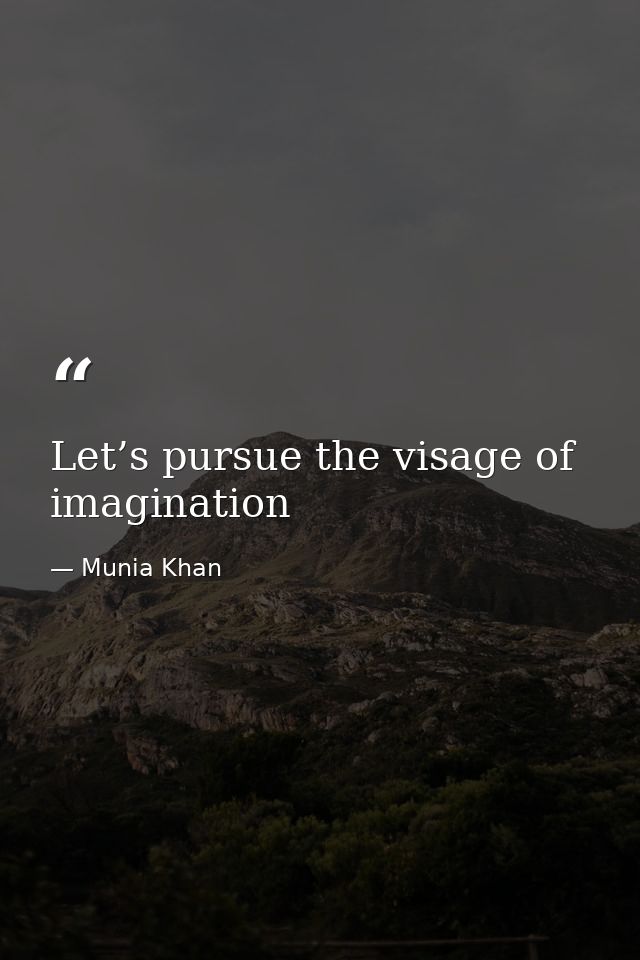 Let’s pursue the visage of imagination — Munia Khan