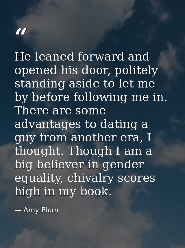 He leaned forward and opened his door, politely standing aside to let me by before following me in. There are some advan — Amy Plum