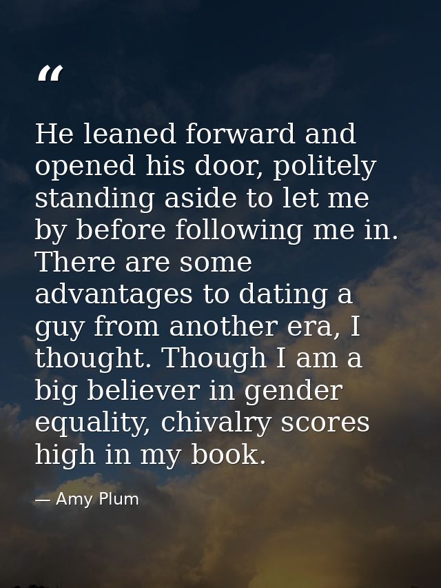 He leaned forward and opened his door, politely standing aside to let me by before following me in. There are some advan — Amy Plum