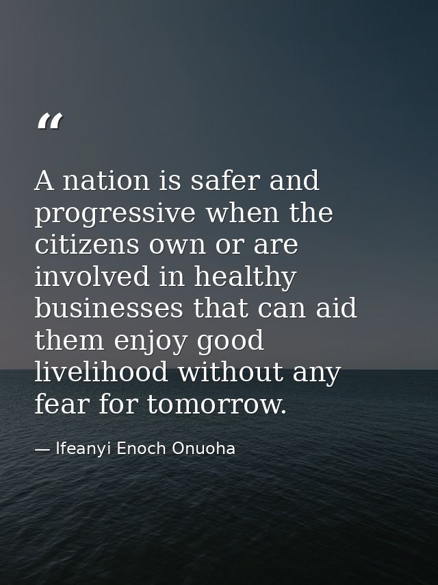 A nation is safer and progressive when the citizens own or are involved in healthy businesses that can aid them enjoy go — Ifeanyi Enoch Onuoha