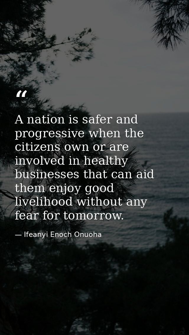 A nation is safer and progressive when the citizens own or are involved in healthy businesses that can aid them enjoy go — Ifeanyi Enoch Onuoha