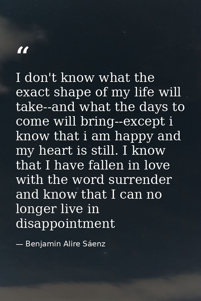 I don't know what the exact shape of my life will take--and what the days to come will bring--except i know that i am ha — Benjamin Alire Sáenz