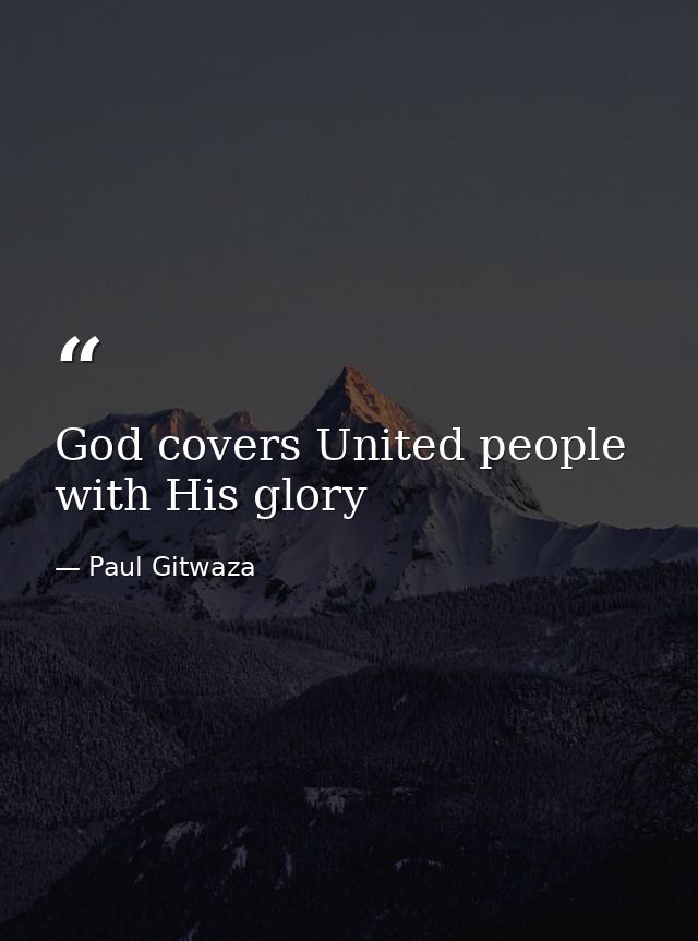 God covers United people with His glory — Paul Gitwaza