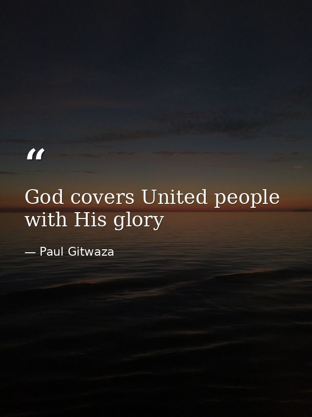 God covers United people with His glory — Paul Gitwaza
