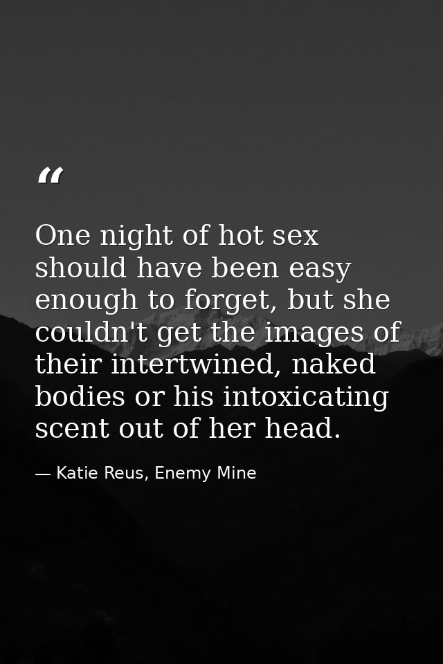 One night of hot sex should have been easy enough to forget, but she couldn't get the images of their intertwined, naked — Katie Reus, Enemy Mine
