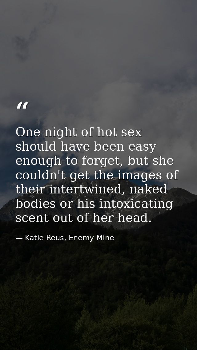 One night of hot sex should have been easy enough to forget, but she couldn't get the images of their intertwined, naked — Katie Reus, Enemy Mine