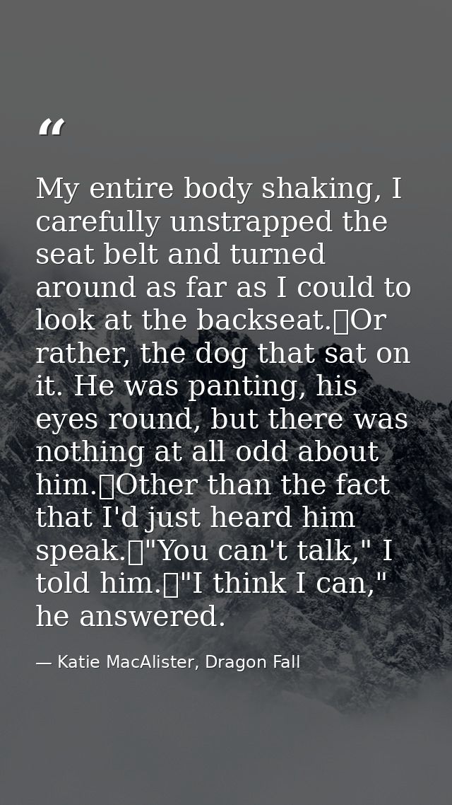 My entire body shaking, I carefully unstrapped the seat belt and turned around as far as I could to look at the backseat — Katie MacAlister, Dragon Fall