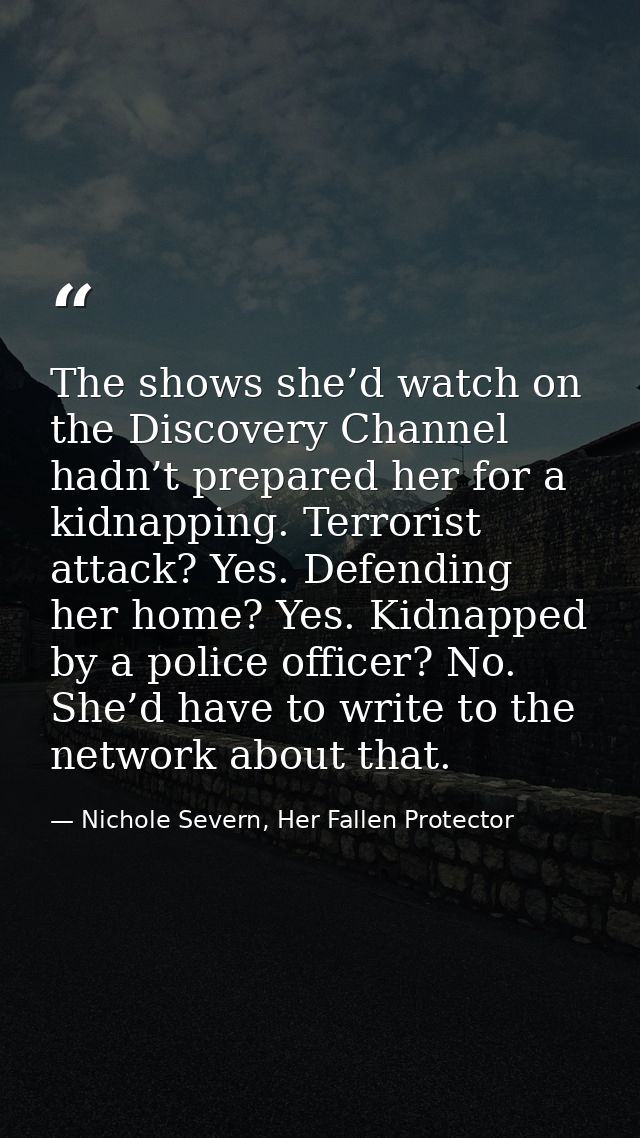 The shows she’d watch on the Discovery Channel hadn’t prepared her for a kidnapping. Terrorist attack? Yes. Defending he — Nichole Severn, Her Fallen Protector