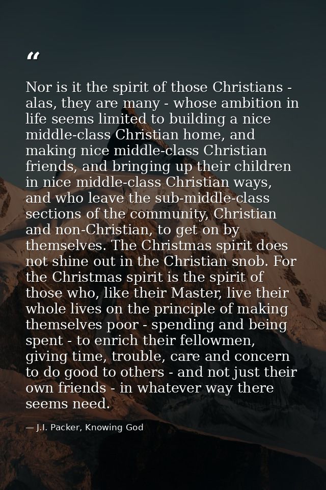 Nor is it the spirit of those Christians - alas, they are many - whose ambition in life seems limited to building a nice — J.I. Packer, Knowing God