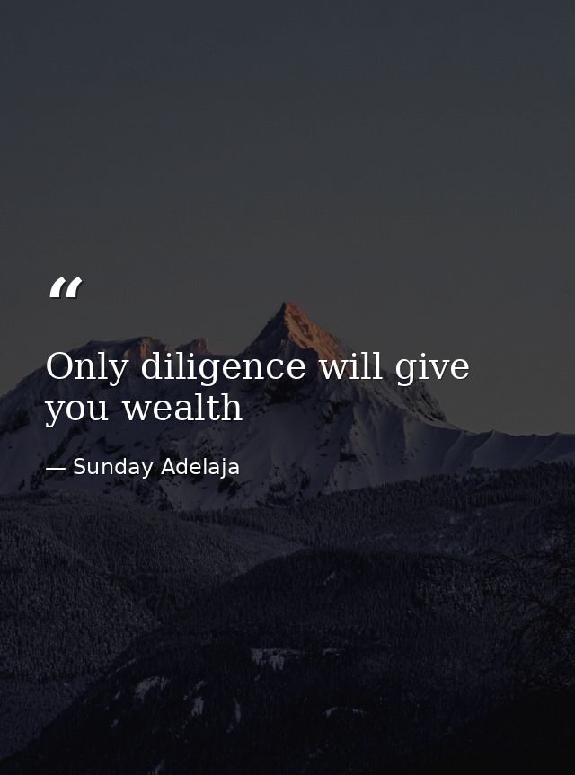 Only diligence will give you wealth — Sunday Adelaja