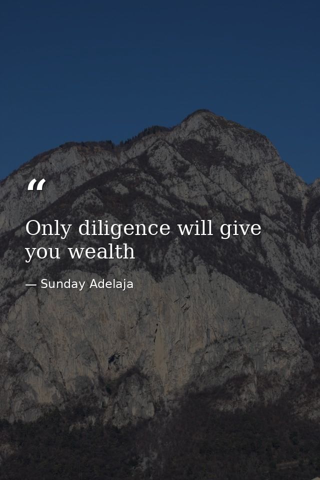 Only diligence will give you wealth — Sunday Adelaja