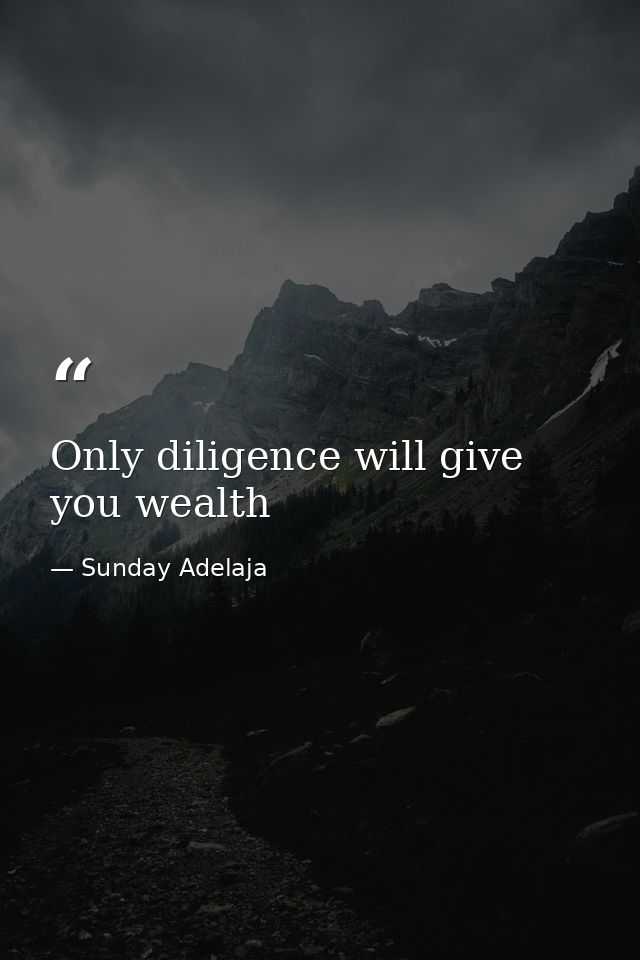 Only diligence will give you wealth — Sunday Adelaja